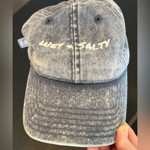 Otto Wet and Salty Denim Baseball Cap one size - Picture 2 of 5